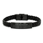 Inspirational Brother-in-law Braided Leather Bracelet, Birthday Christmas Gifts - Behind you, all your memories, before you, all your dreams, around you, all who love you, within you, all you need