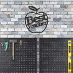 Best Teacher Apple Indoor Outdoor Steel Wall Sign