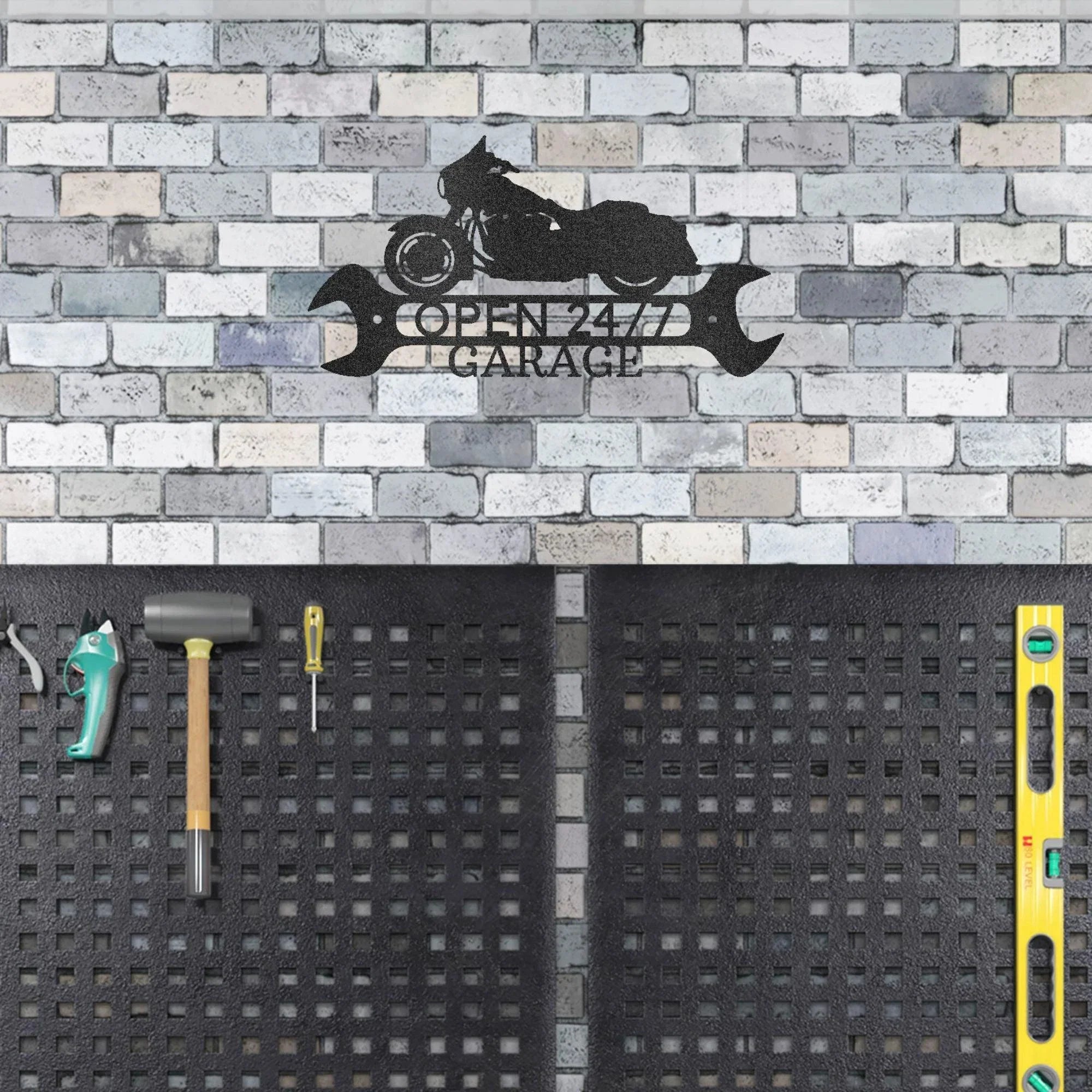 Personalized Motorcycle Indoor Outdoor Steel Wall Sign Art