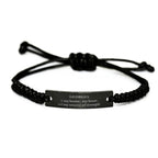 Georgia is my home Gifts, Lovely Georgia Birthday Christmas Black Rope Bracelet For People from Georgia, Men, Women, Friends