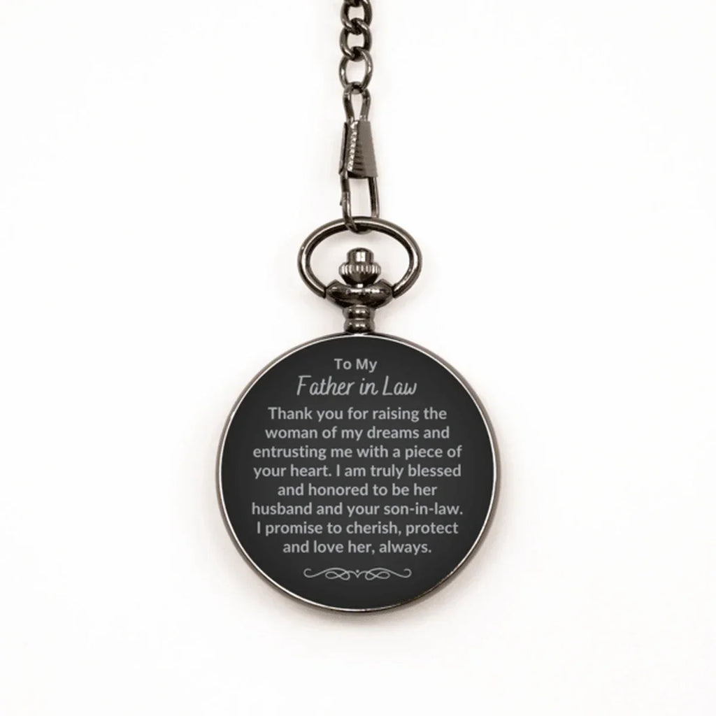 Gift for Father In Law Engravable Pocket Watch