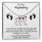 Gift for New Mom Baby Feet with Birthstone Necklace - Mallard Moon Gift Shop