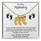 Gift for New Mom Baby Feet with Birthstone Necklace - Mallard Moon Gift Shop