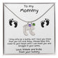 Gift for New Mom Baby Feet with Birthstone Necklace - Mallard Moon Gift Shop