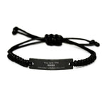 Gigi Black Rope Bracelet, Everyone wishes they had, Inspirational Bracelet For Gigi, Gigi Gifts, Birthday Christmas Unique Gifts For Gigi