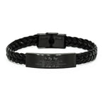Gigi Braided Leather Bracelet Life is Learning to Dance in the Rain - Birthday, Christmas Holiday Gifts