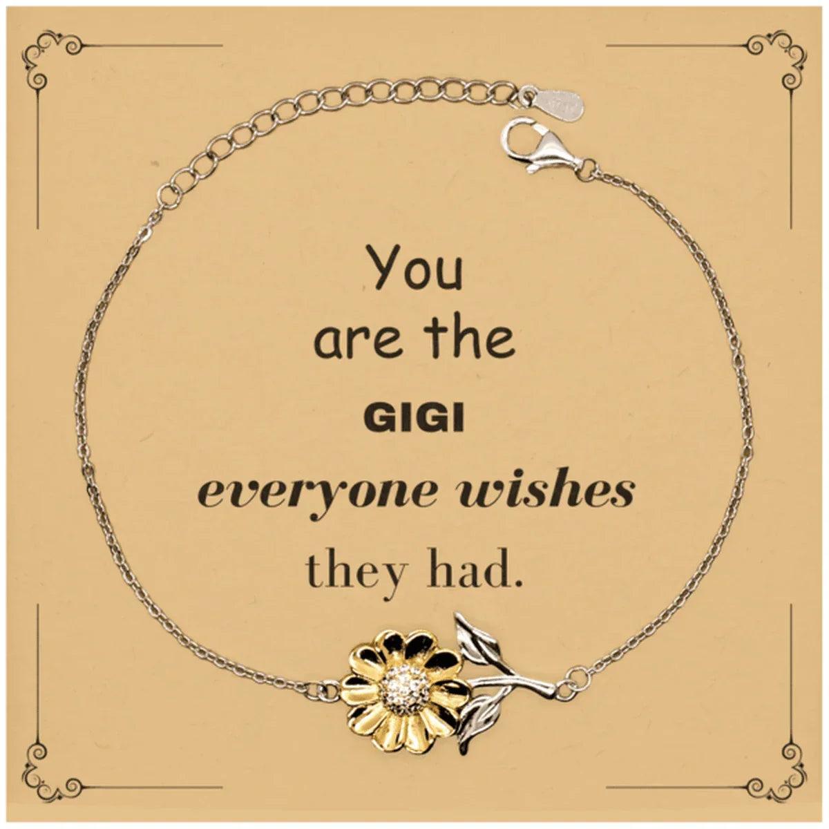Gigi Sunflower Bracelet, Everyone wishes they had, Inspirational Bracelet For Gigi, Gigi Gifts, Birthday Christmas Unique Gifts For Gigi