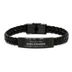 Girlfriend Braided Leather Bracelet, Everyone wishes they had, Inspirational Bracelet For Girlfriend, Girlfriend Gifts, Birthday Christmas Unique Gifts For Girlfriend