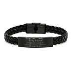 Girlfriend Braided Leather Bracelet Life is Learning to Dance in the Rain - Birthday, Christmas Holiday Gifts