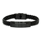 Goddaughter Braided Leather Bracelet, Birthday Christmas Unique Gifts Behind you, all your memories, before you, all your dreams