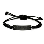 Goddaughter Gifts, To My Goddaughter Remember, you will never lose. You will either WIN or LEARN, Keepsake Black Rope Bracelet For Goddaughter Engraved, Birthday Christmas Gifts Ideas For Goddaughter X-mas Gifts