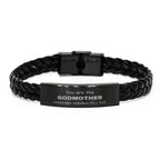 Godmother Braided Leather Bracelet, Everyone wishes they had, Inspirational Bracelet For Godmother, Godmother Gifts, Birthday Christmas Unique Gifts For Godmother