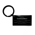 Godmother Keychain Gifts, To My Godmother You are braver than you believe, stronger than you seem, Inspirational Gifts For Godmother Engraved, Birthday, Christmas Gifts For Godmother Men Women