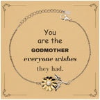 Godmother Sunflower Bracelet, Everyone wishes they had, Inspirational Bracelet For Godmother, Godmother Gifts, Birthday Christmas Unique Gifts For Godmother