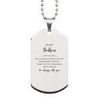Godson Silver Dog Tag Necklace Christmas Birthday Gifts Life is learning to dance in the rain