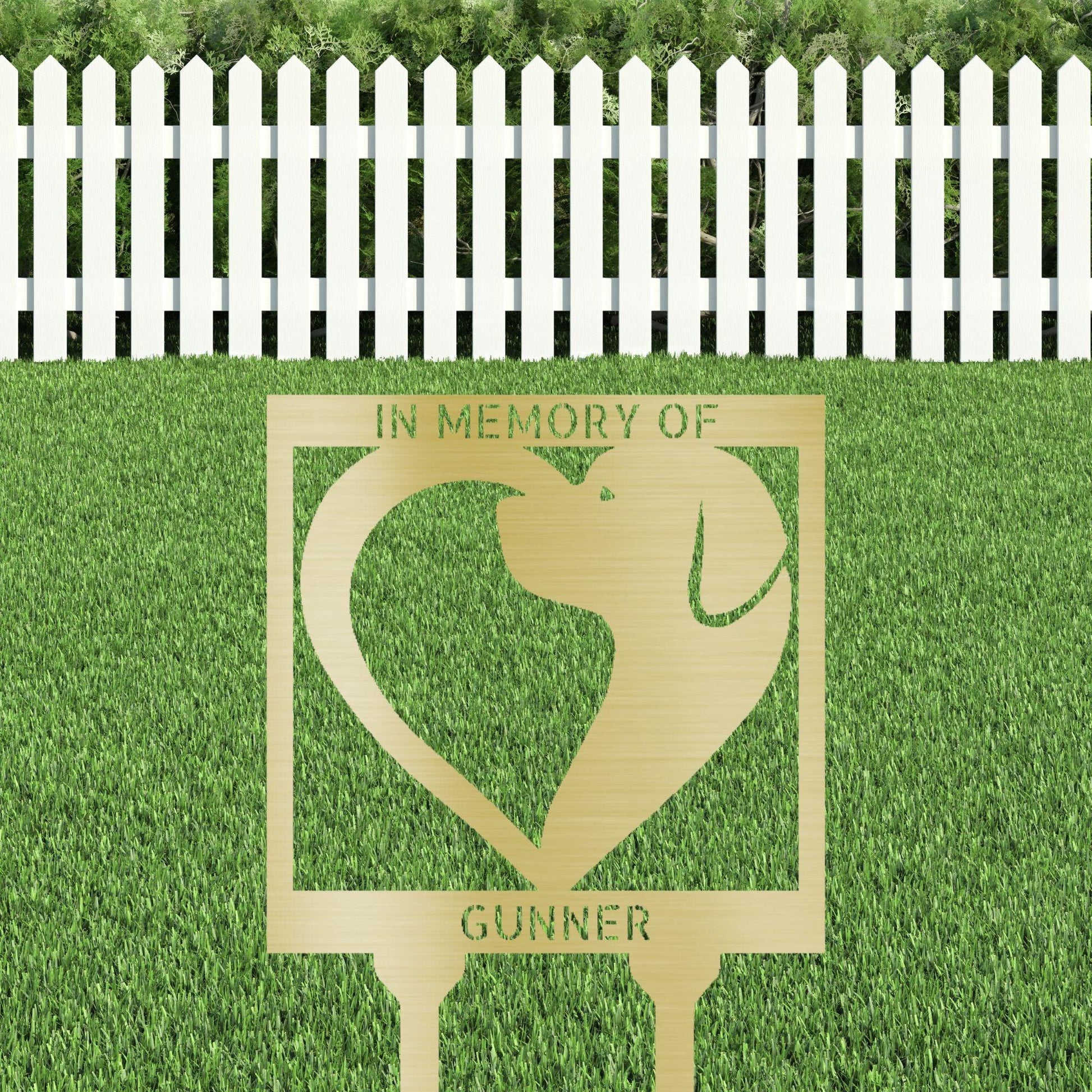 Dog Love Custom Address or Name Yard Garden Lawn Metal Stake Sign - Mallard Moon Gift Shop