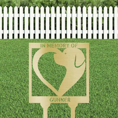 Dog Love Custom Address or Name Yard Garden Lawn Metal Stake Sign - Mallard Moon Gift Shop