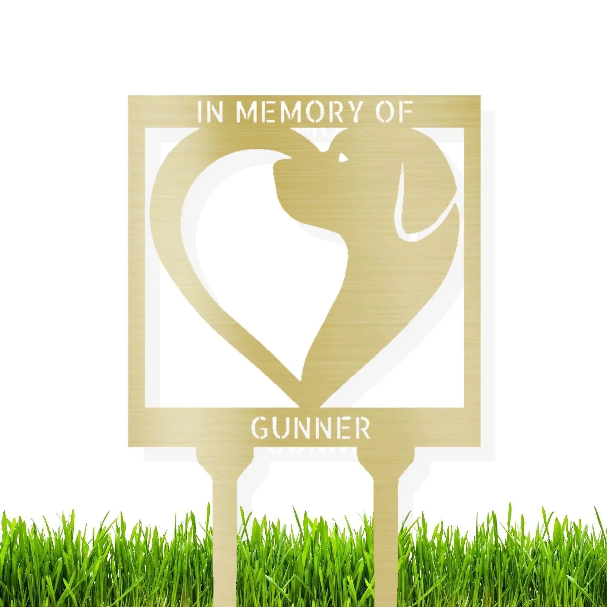 Dog Love Custom Address or Name Yard Garden Lawn Metal Stake Sign