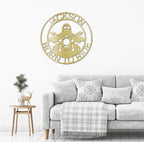 Motorcycle Born to Ride Custom Name Metal Art Wall Sign