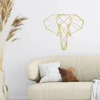 Geometric Elephant Indoor Outdoor Steel Wall Sign