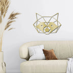 Geometric Raccoon Indoor Outdoor Steel Wall Sign