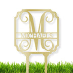 Vine Custom Name Initial Address Garden Lawn Yard Steel Stake Sign