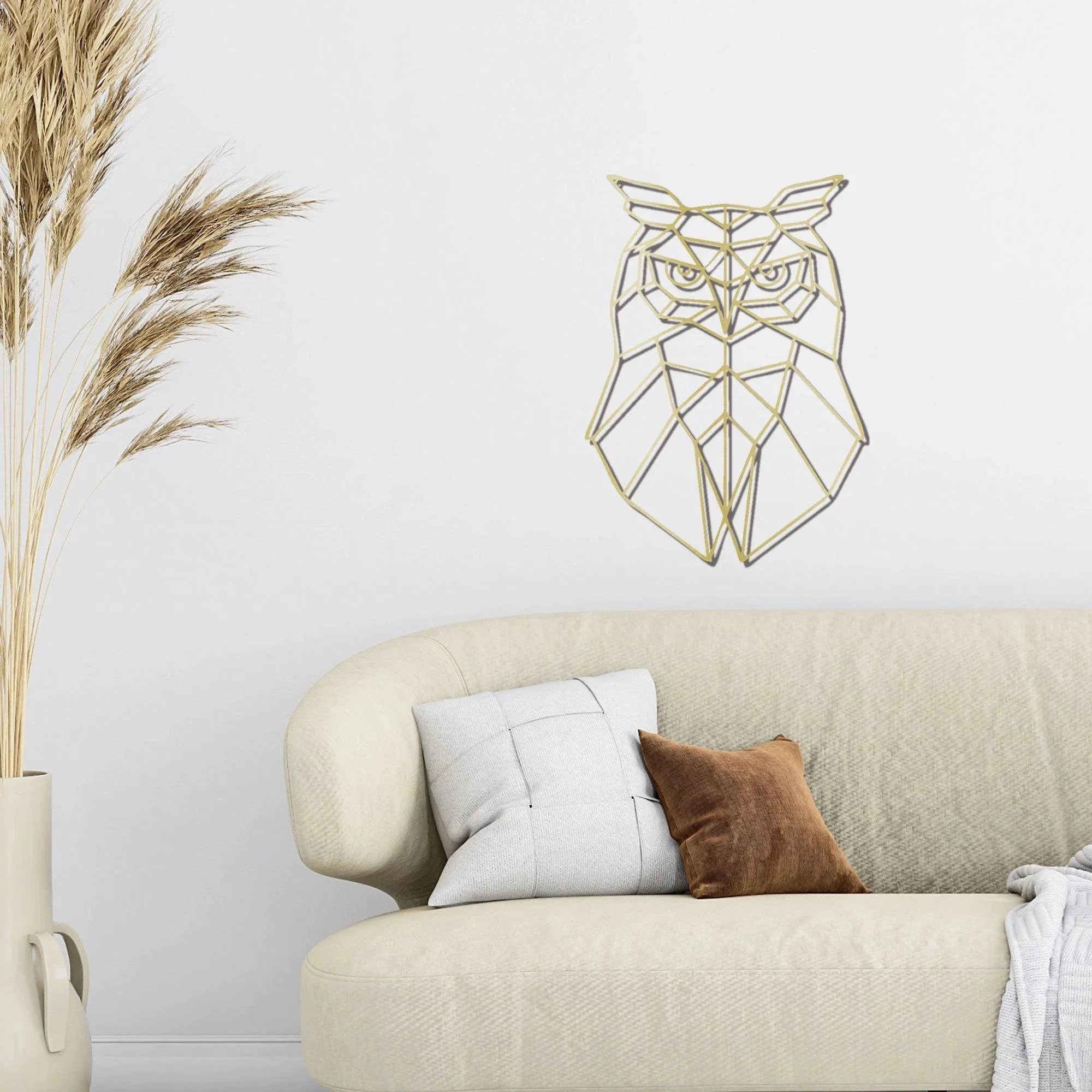 Geometric Owl Indoor Outdoor Steel Wall Sign