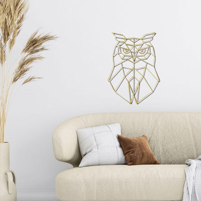 Geometric Owl Indoor Outdoor Steel Wall Sign - Mallard Moon Gift Shop