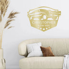 Classic Car Custom Name Indoor Outdoor Steel Wall Sign