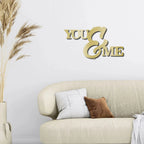 You and Me Script Indoor Outdoor Steel Wall Sign