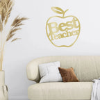 Best Teacher Apple Indoor Outdoor Steel Wall Sign