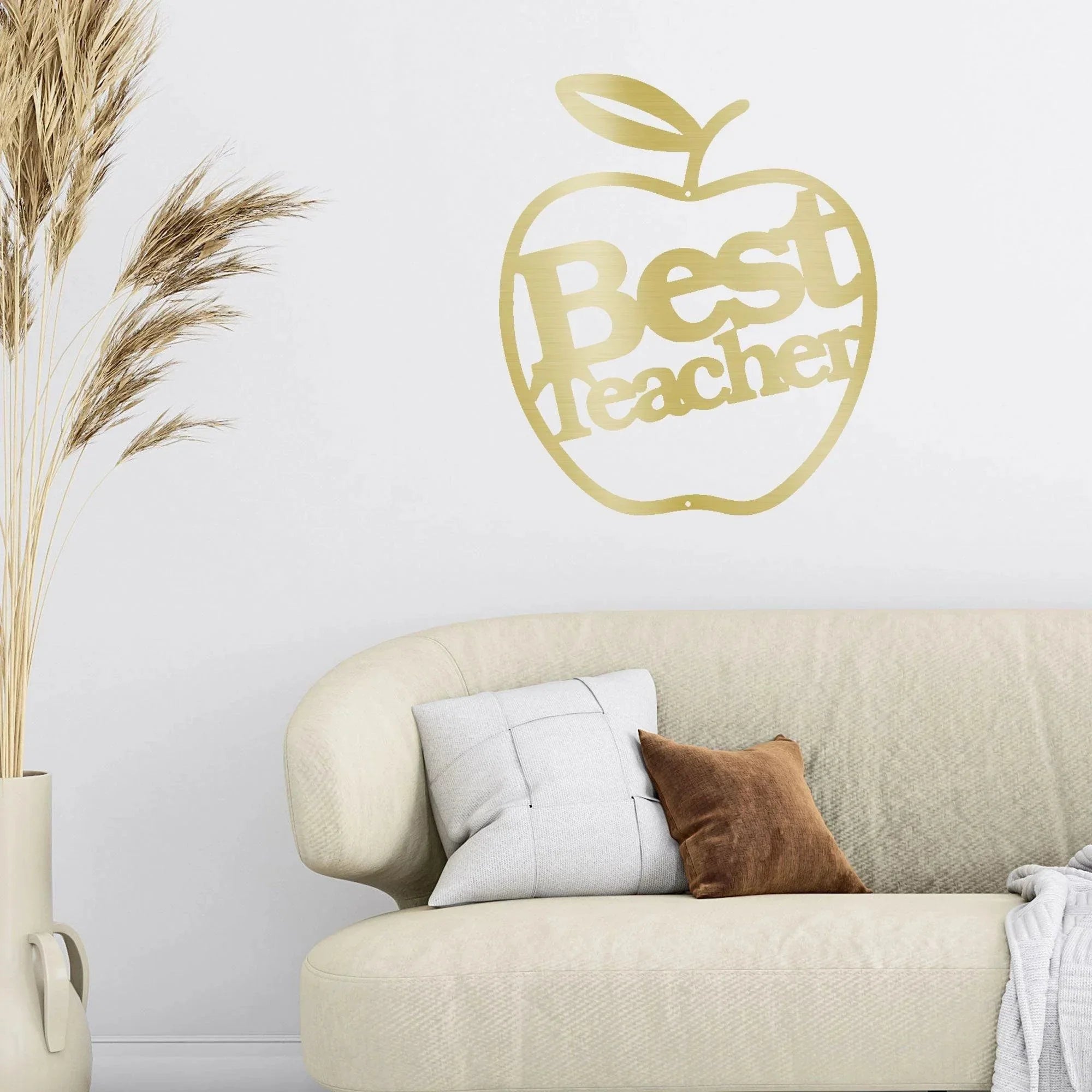 Best Teacher Apple Indoor Outdoor Steel Wall Sign
