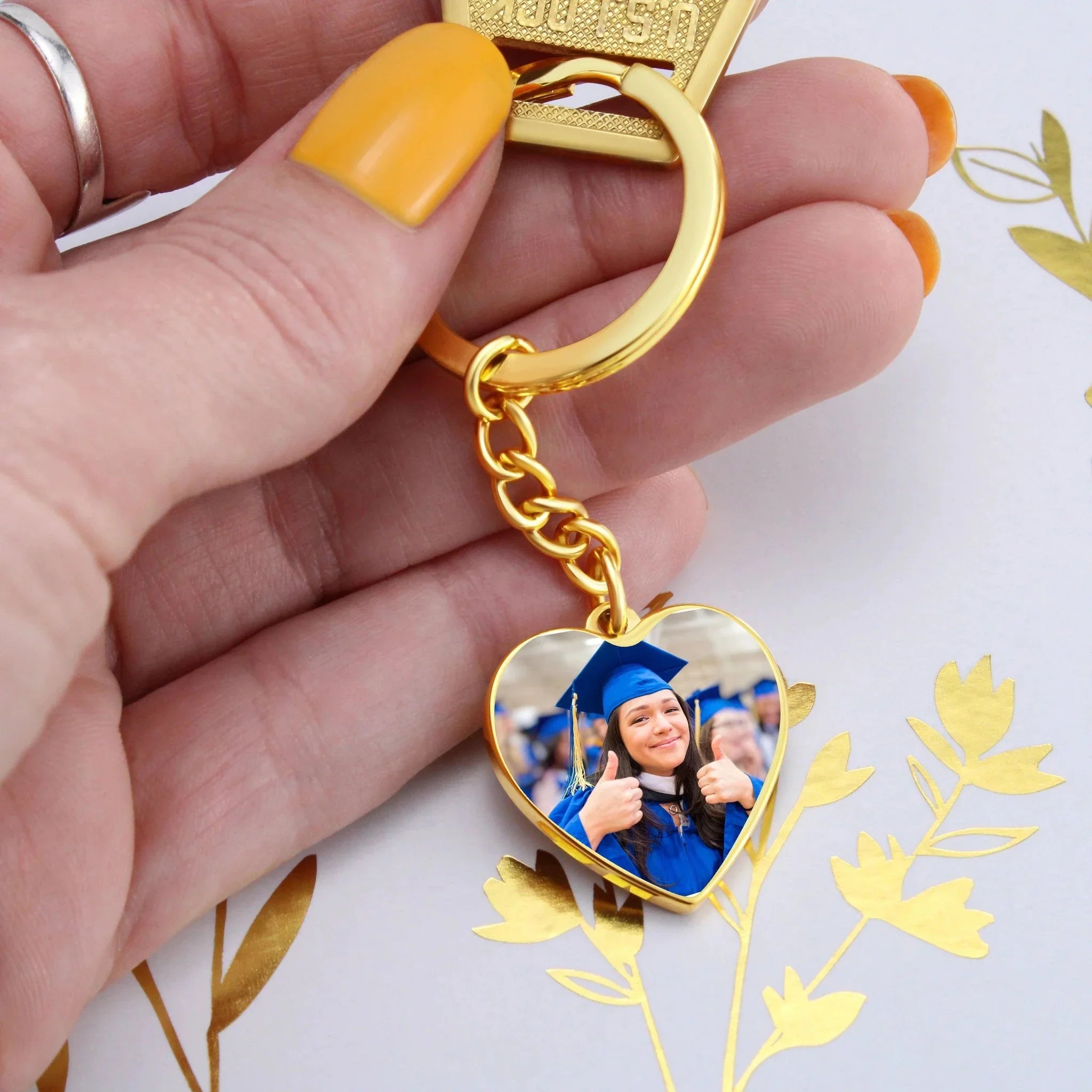 Granddaughter Graduation Gift All Your Dreams Engraved Heart Keychain