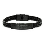 Grandfather Braided Leather Bracelet Birthday Christmas Unique Gifts Behind you, all your memories, before you, all your dreams