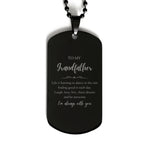 Grandfather Black Dog Tag Necklace Christmas Birthday Gifts Life is learning to dance in the rain