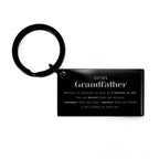 Grandfather Keychain Gifts, To My Grandfather You are braver than you believe, stronger than you seem, Inspirational Gifts For Grandfather Engraved, Birthday, Christmas Gifts For Grandfather Men Women