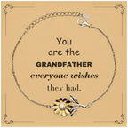 Grandfather Sunflower Bracelet, Everyone wishes they had, Inspirational Bracelet For Grandfather, Grandfather Gifts, Birthday Christmas Unique Gifts For Grandfather