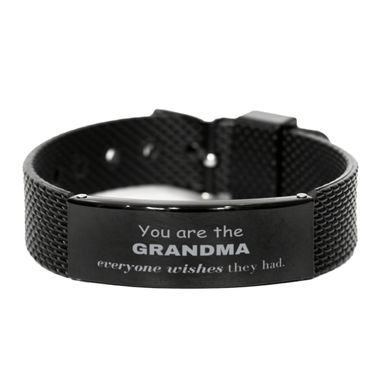 Grandma Black Shark Mesh Bracelet, Everyone wishes they had, Inspirational Bracelet For Grandma, Grandma Gifts, Birthday Christmas Unique Gifts For Grandma - Mallard Moon Gift Shop