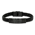 Grandma Braided Leather Bracelet Gifts, To My Grandma You are braver than you believe, stronger than you seem, Inspirational Gifts For Grandma Engraved, Birthday, Christmas Gifts For Grandma Men Women