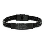 Grandma Braided Leather Bracelet Life is Learning to Dance in the Rain - Birthday, Christmas Holiday Gifts