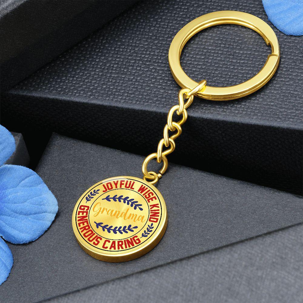 Grandma Engraved Circle Keychain - Mallard Moon Gift Shop