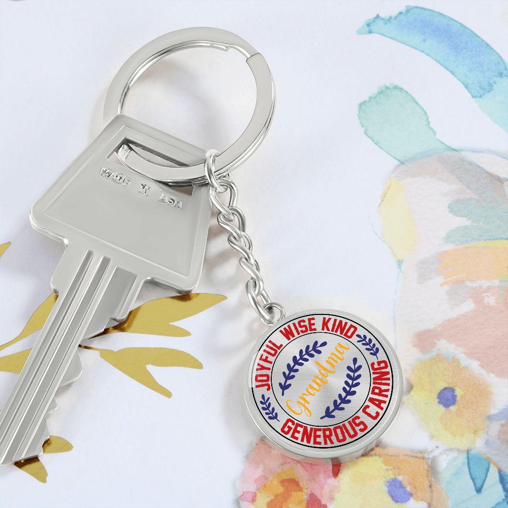 Grandma Engraved Circle Keychain - Mallard Moon Gift Shop