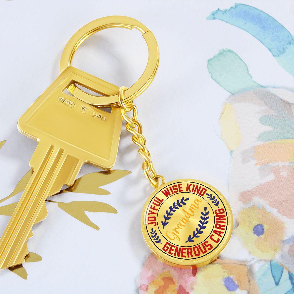 Grandma Engraved Circle Keychain - Mallard Moon Gift Shop