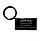 Grandma Long Distance Relationship Gifts, No matter the miles that separate us, Cute Love Keychain For Grandma, Birthday Christmas Unique Gifts For Grandma