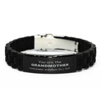 Grandmother Black Glidelock Clasp Bracelet, Everyone wishes they had, Inspirational Bracelet For Grandmother, Grandmother Gifts, Birthday Christmas Unique Gifts For Grandmother