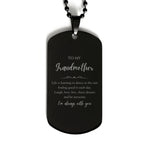 Grandmother Black Dog Tag Necklace Christmas Birthday Gifts Life is learning to dance in the rain