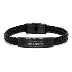 Grandpa Braided Leather Bracelet, Everyone wishes they had, Inspirational Bracelet For Grandpa, Grandpa Gifts, Birthday Christmas Unique Gifts For Grandpa