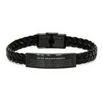 Grandparents Braided Leather Bracelet Birthday Christmas Unique Gifts Behind you, all your memories, before you, all your dreams