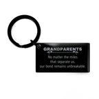 Grandparents Long Distance Relationship Gifts, No matter the miles that separate us, Cute Love Keychain For Grandparents, Birthday Christmas Unique Gifts For Grandparents