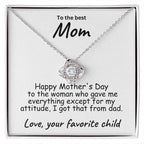 Happy Mother's Day to My Mom Love Knot Necklace